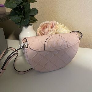 Tory Burch Mini Fleming Soft Crescent Shoulder Bag